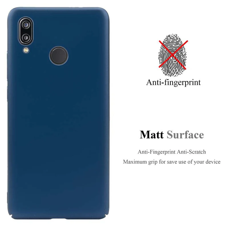 Cadorabo Hülle kompatibel mit Huawei P20 LITE 2018 / NOVA 3E Hard Case Schutzhülle in Metall Optik gegen Kratzer und Stöße