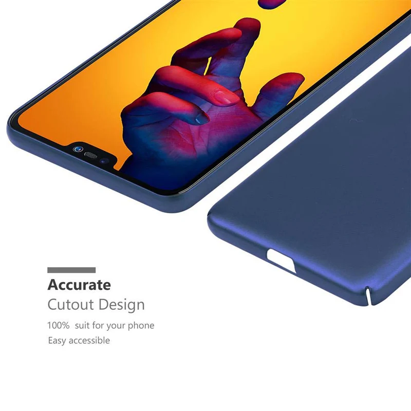 Cadorabo Hülle kompatibel mit Huawei P20 LITE 2018 / NOVA 3E Hard Case Schutzhülle in Metall Optik gegen Kratzer und Stöße