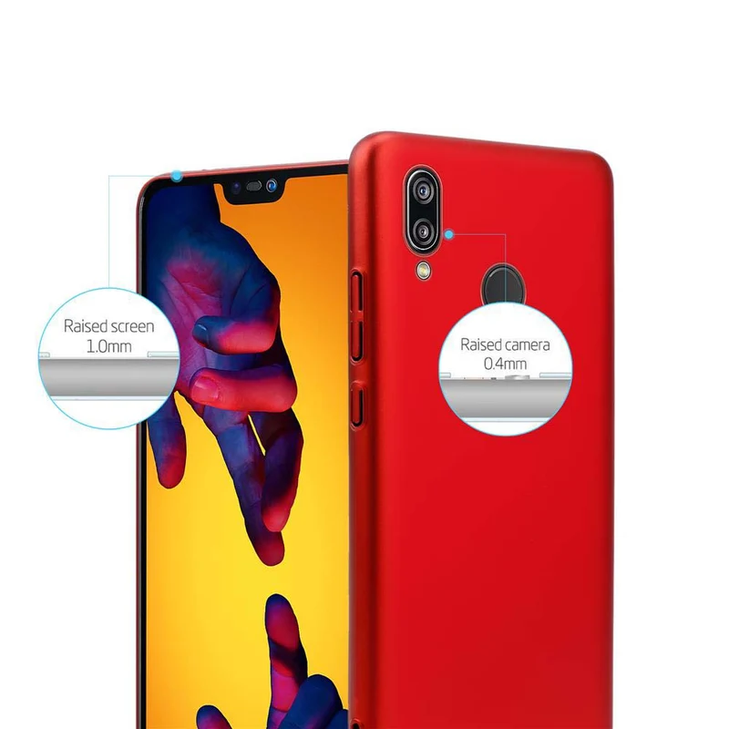 Cadorabo Hülle kompatibel mit Huawei P20 LITE 2018 / NOVA 3E Hard Case Schutzhülle in Metall Optik gegen Kratzer und Stöße