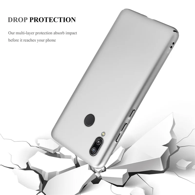 Cadorabo Hülle kompatibel mit Huawei P20 LITE 2018 / NOVA 3E Hard Case Schutzhülle in Metall Optik gegen Kratzer und Stöße