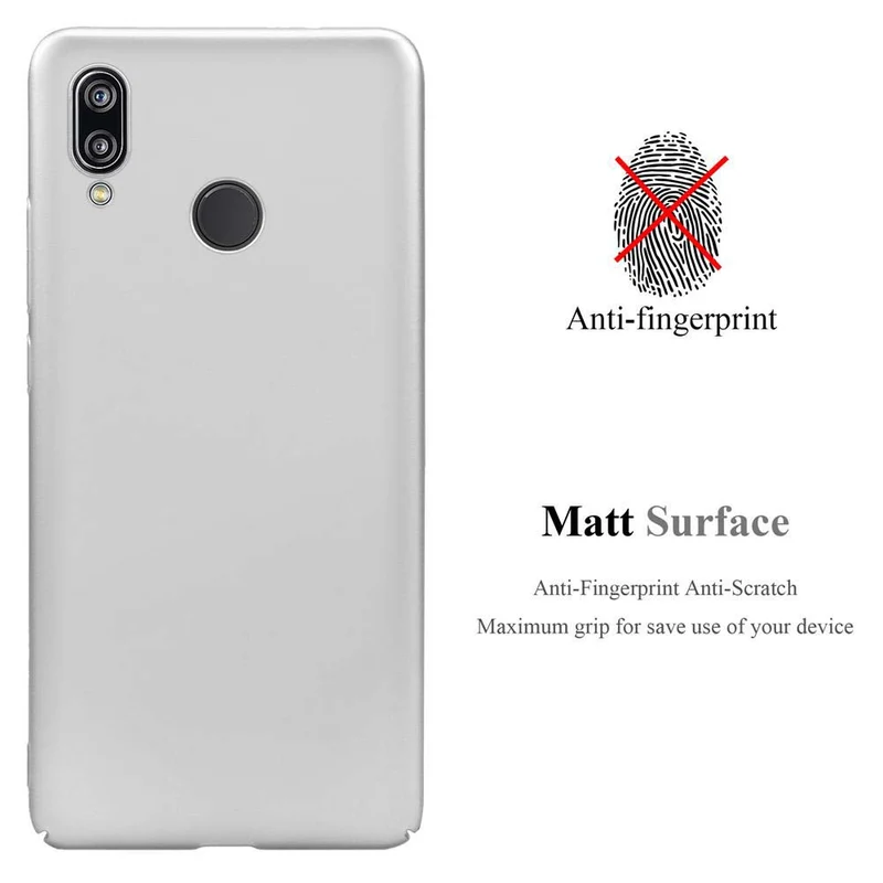 Cadorabo Hülle kompatibel mit Huawei P20 LITE 2018 / NOVA 3E Hard Case Schutzhülle in Metall Optik gegen Kratzer und Stöße