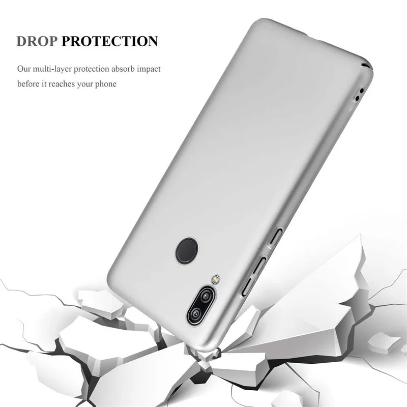 Cadorabo Hülle kompatibel mit Huawei P20 LITE 2018 / NOVA 3E Hard Case Schutzhülle in Metall Optik gegen Kratzer und Stöße