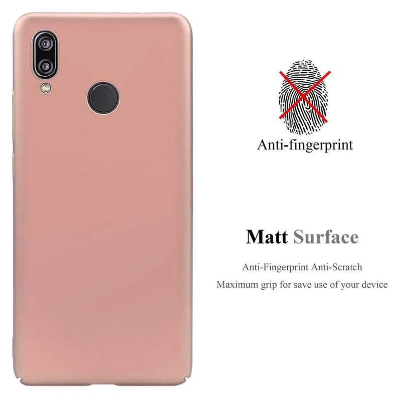 Cadorabo Hülle kompatibel mit Huawei P20 LITE 2018 / NOVA 3E Hard Case Schutzhülle in Metall Optik gegen Kratzer und Stöße