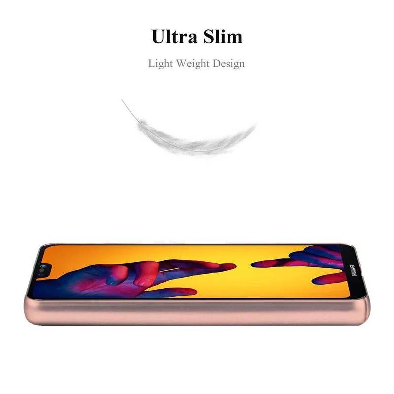 Cadorabo Hülle kompatibel mit Huawei P20 LITE 2018 / NOVA 3E Hard Case Schutzhülle in Metall Optik gegen Kratzer und Stöße