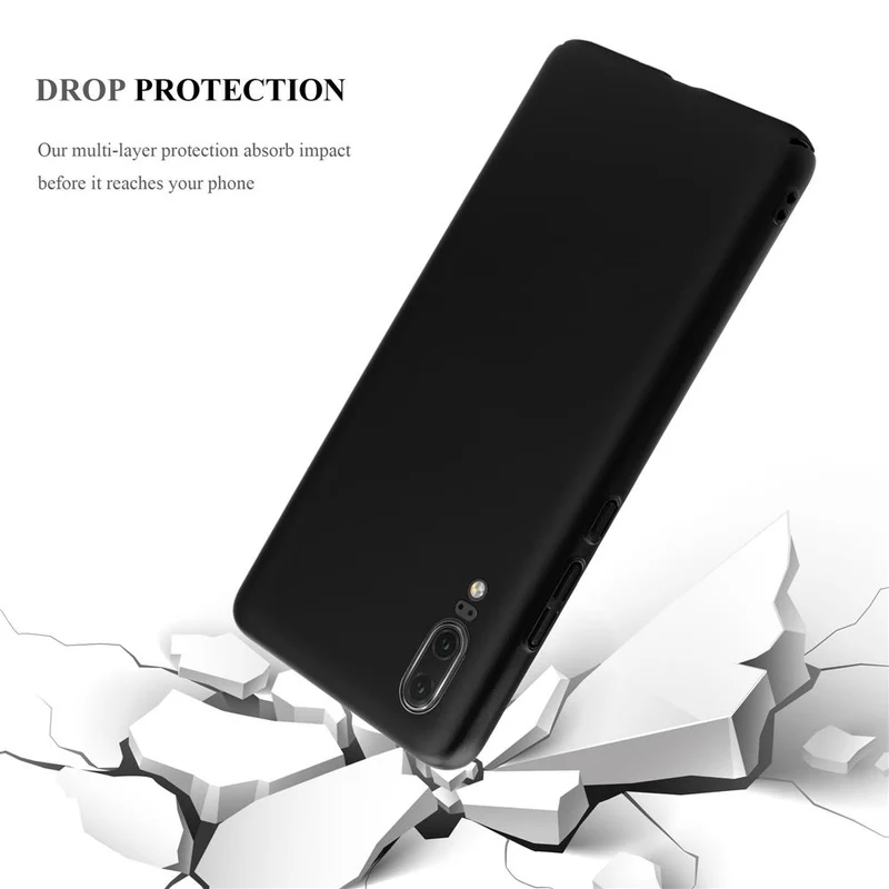 Cadorabo Hülle kompatibel mit Huawei P20 Hard Case Schutzhülle in Metall Optik gegen Kratzer und Stöße