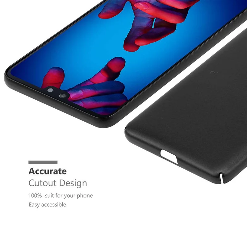 Cadorabo Hülle kompatibel mit Huawei P20 Hard Case Schutzhülle in Metall Optik gegen Kratzer und Stöße