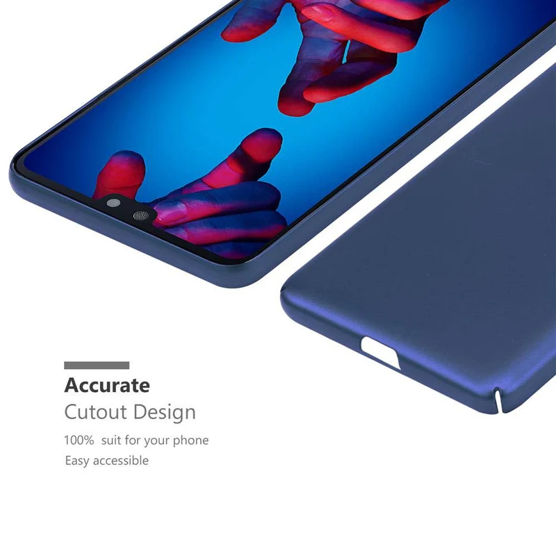 Cadorabo Hülle kompatibel mit Huawei P20 Hard Case Schutzhülle in Metall Optik gegen Kratzer und Stöße