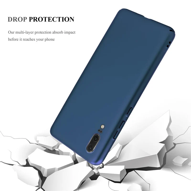 Cadorabo Hülle kompatibel mit Huawei P20 Hard Case Schutzhülle in Metall Optik gegen Kratzer und Stöße
