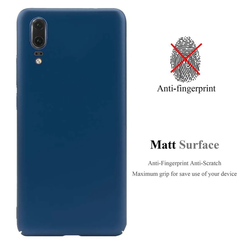 Cadorabo Hülle kompatibel mit Huawei P20 Hard Case Schutzhülle in Metall Optik gegen Kratzer und Stöße