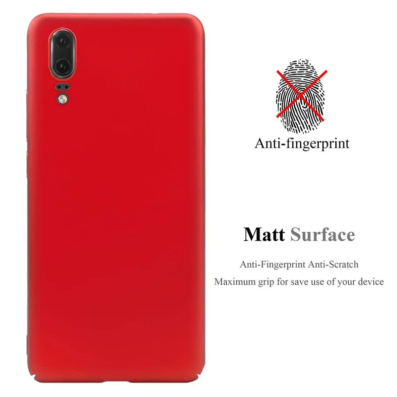 Cadorabo Hülle kompatibel mit Huawei P20 Hard Case Schutzhülle in Metall Optik gegen Kratzer und Stöße
