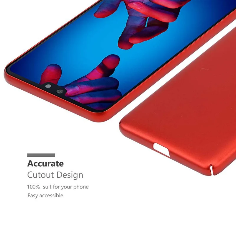 Cadorabo Hülle kompatibel mit Huawei P20 Hard Case Schutzhülle in Metall Optik gegen Kratzer und Stöße