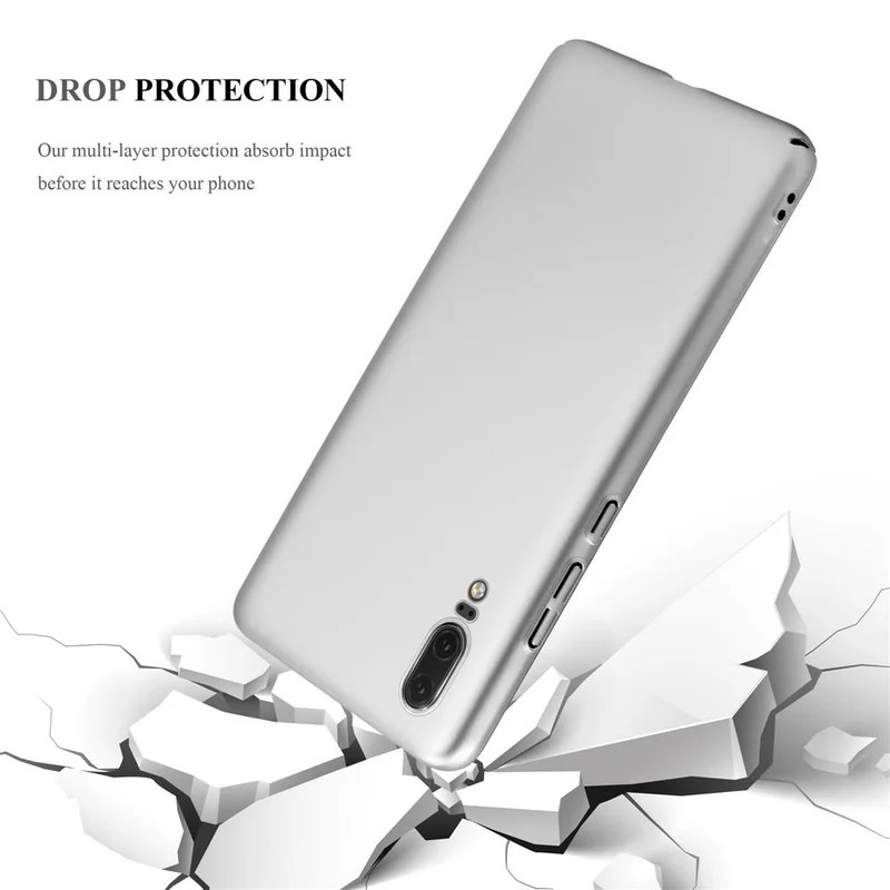 Cadorabo Hülle kompatibel mit Huawei P20 Hard Case Schutzhülle in Metall Optik gegen Kratzer und Stöße