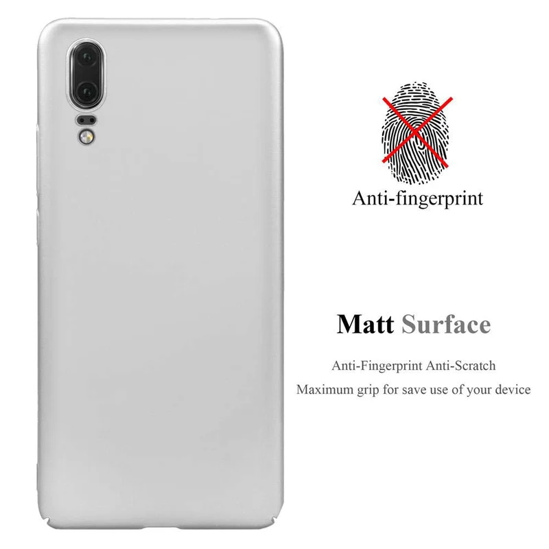Cadorabo Hülle kompatibel mit Huawei P20 Hard Case Schutzhülle in Metall Optik gegen Kratzer und Stöße