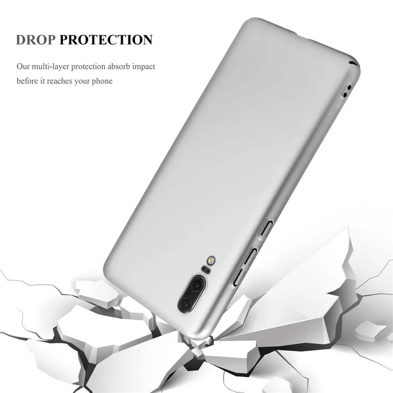 Cadorabo Hülle kompatibel mit Huawei P20 Hard Case Schutzhülle in Metall Optik gegen Kratzer und Stöße