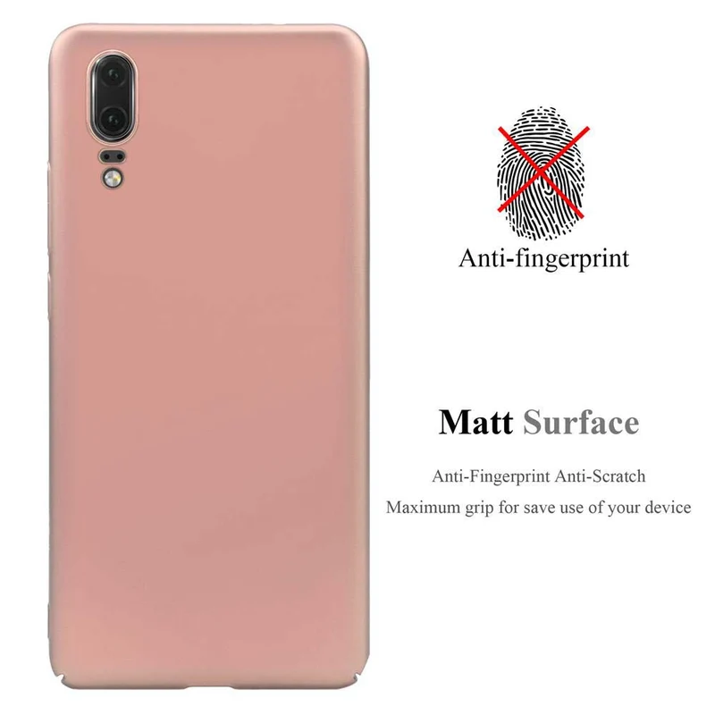 Cadorabo Hülle kompatibel mit Huawei P20 Hard Case Schutzhülle in Metall Optik gegen Kratzer und Stöße