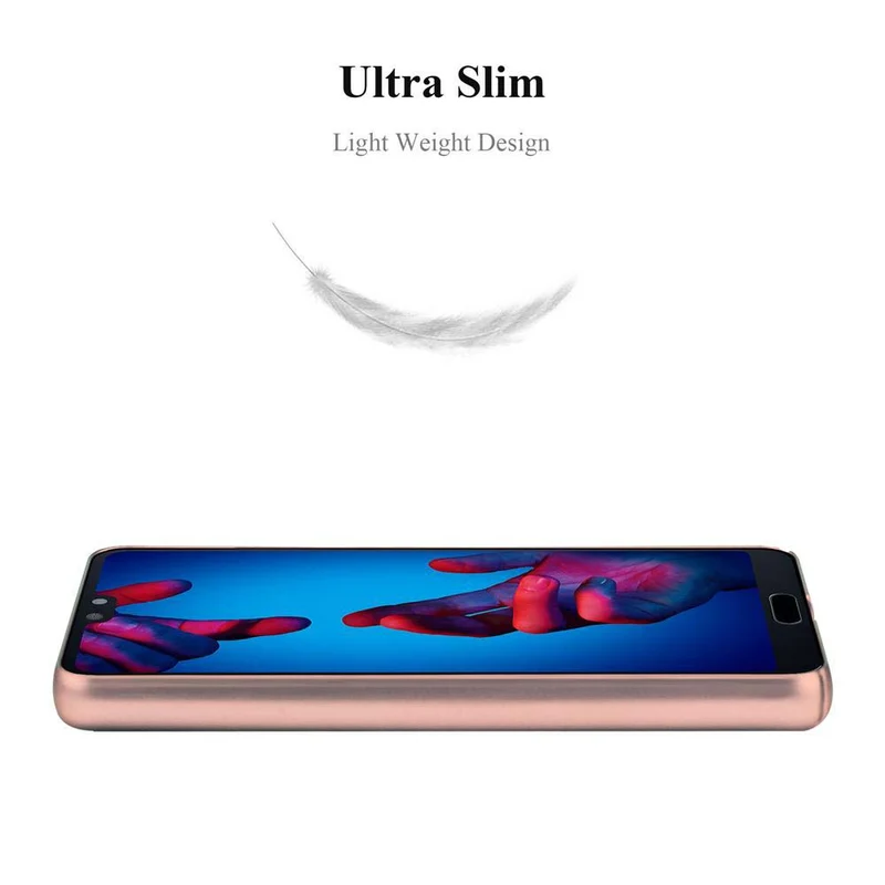 Cadorabo Hülle kompatibel mit Huawei P20 Hard Case Schutzhülle in Metall Optik gegen Kratzer und Stöße