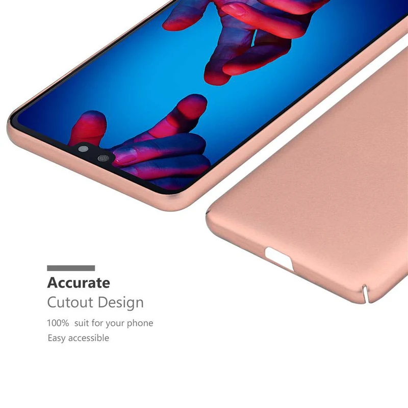 Cadorabo Hülle kompatibel mit Huawei P20 Hard Case Schutzhülle in Metall Optik gegen Kratzer und Stöße