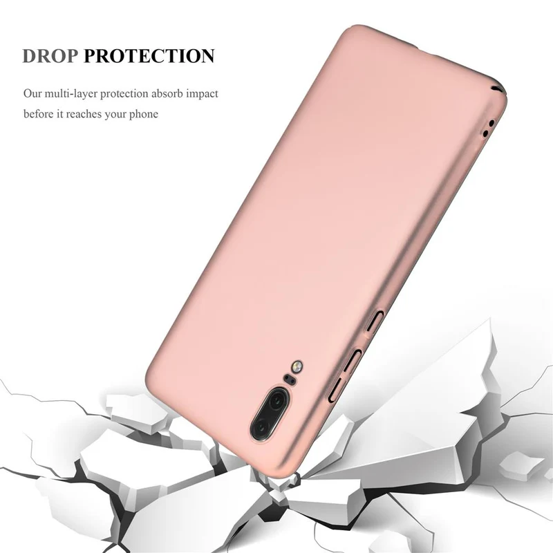 Cadorabo Hülle kompatibel mit Huawei P20 Hard Case Schutzhülle in Metall Optik gegen Kratzer und Stöße