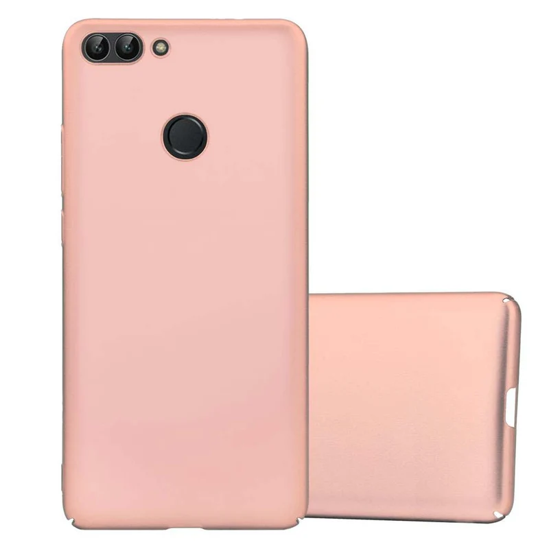 Cadorabo Hülle kompatibel mit Huawei P SMART 2018 / Enjoy 7S Hard Case Schutzhülle in Metall Optik gegen Kratzer und Stöße
