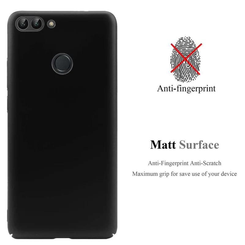 Cadorabo Hülle kompatibel mit Huawei P SMART 2018 / Enjoy 7S Hard Case Schutzhülle in Metall Optik gegen Kratzer und Stöße