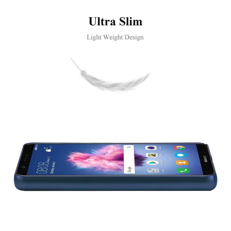 Cadorabo Hülle kompatibel mit Huawei P SMART 2018 / Enjoy 7S Hard Case Schutzhülle in Metall Optik gegen Kratzer und Stöße