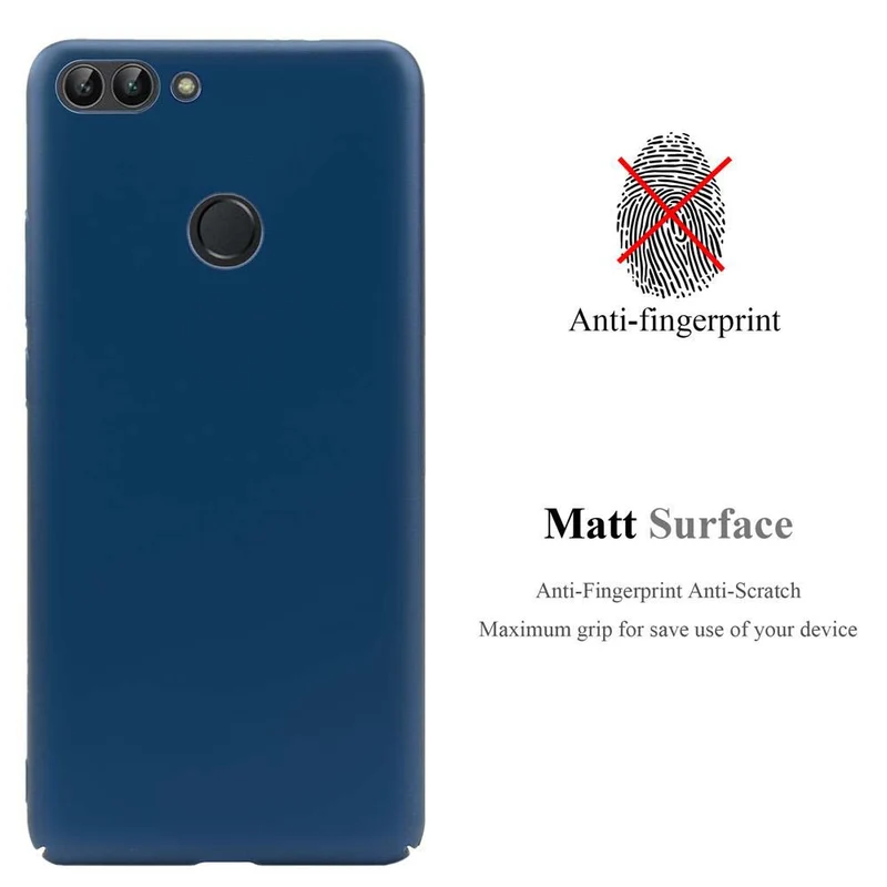 Cadorabo Hülle kompatibel mit Huawei P SMART 2018 / Enjoy 7S Hard Case Schutzhülle in Metall Optik gegen Kratzer und Stöße