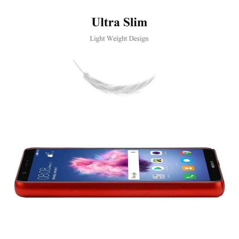 Cadorabo Hülle kompatibel mit Huawei P SMART 2018 / Enjoy 7S Hard Case Schutzhülle in Metall Optik gegen Kratzer und Stöße