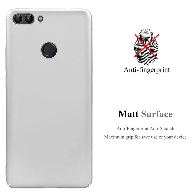 Cadorabo Hülle kompatibel mit Huawei P SMART 2018 / Enjoy 7S Hard Case Schutzhülle in Metall Optik gegen Kratzer und Stöße