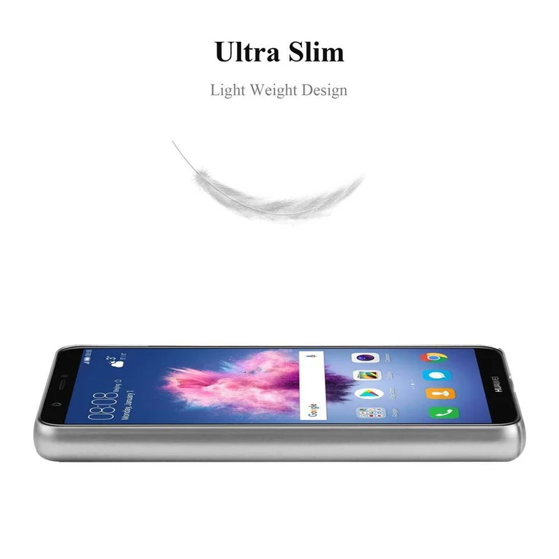 Cadorabo Hülle kompatibel mit Huawei P SMART 2018 / Enjoy 7S Hard Case Schutzhülle in Metall Optik gegen Kratzer und Stöße
