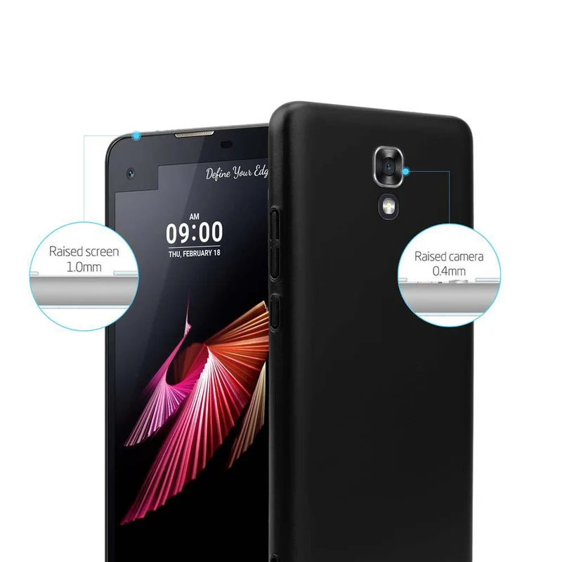 Cadorabo Hülle kompatibel mit LG X SCREEN Hard Case Schutzhülle in Metall Optik gegen Kratzer und Stöße