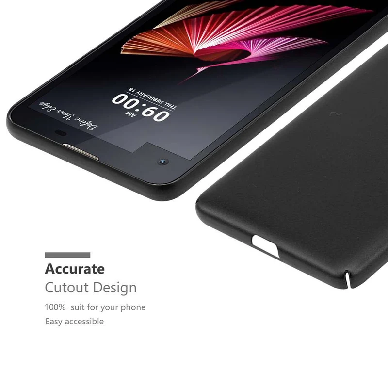Cadorabo Hülle kompatibel mit LG X SCREEN Hard Case Schutzhülle in Metall Optik gegen Kratzer und Stöße