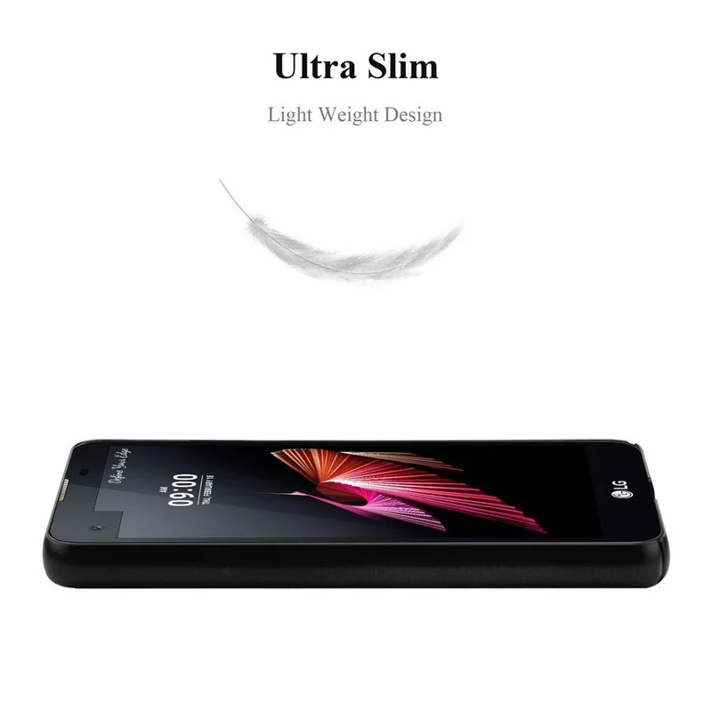 Cadorabo Hülle kompatibel mit LG X SCREEN Hard Case Schutzhülle in Metall Optik gegen Kratzer und Stöße
