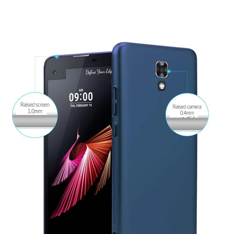 Cadorabo Hülle kompatibel mit LG X SCREEN Hard Case Schutzhülle in Metall Optik gegen Kratzer und Stöße