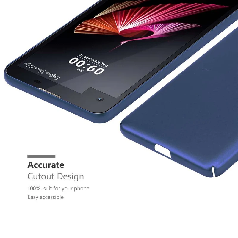 Cadorabo Hülle kompatibel mit LG X SCREEN Hard Case Schutzhülle in Metall Optik gegen Kratzer und Stöße