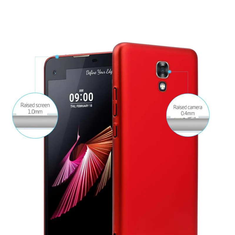 Cadorabo Hülle kompatibel mit LG X SCREEN Hard Case Schutzhülle in Metall Optik gegen Kratzer und Stöße