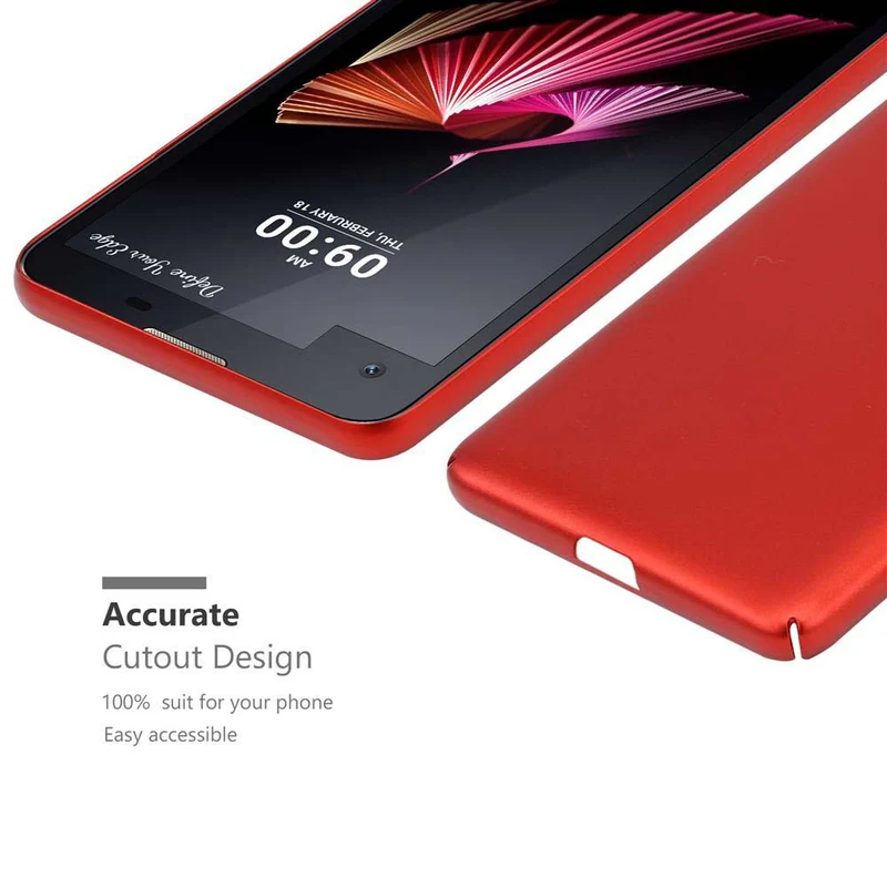 Cadorabo Hülle kompatibel mit LG X SCREEN Hard Case Schutzhülle in Metall Optik gegen Kratzer und Stöße
