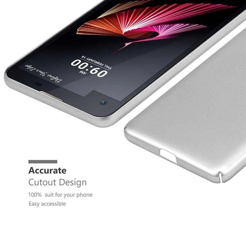 Cadorabo Hülle kompatibel mit LG X SCREEN Hard Case Schutzhülle in Metall Optik gegen Kratzer und Stöße