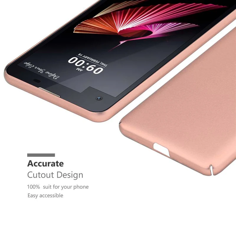 Cadorabo Hülle kompatibel mit LG X SCREEN Hard Case Schutzhülle in Metall Optik gegen Kratzer und Stöße