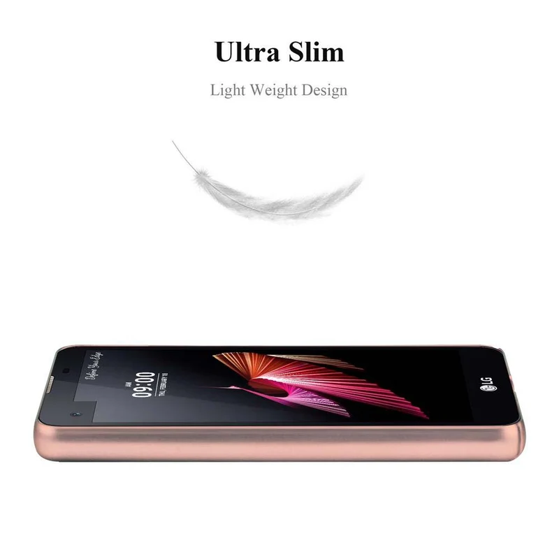 Cadorabo Hülle kompatibel mit LG X SCREEN Hard Case Schutzhülle in Metall Optik gegen Kratzer und Stöße