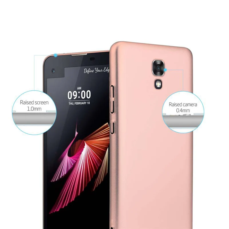 Cadorabo Hülle kompatibel mit LG X SCREEN Hard Case Schutzhülle in Metall Optik gegen Kratzer und Stöße