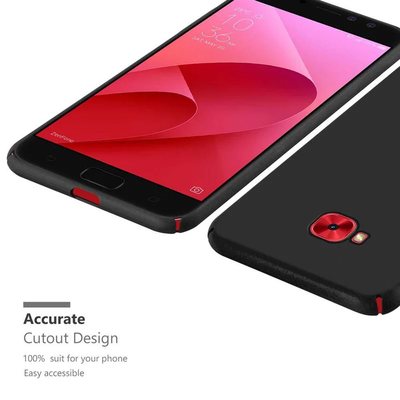 Cadorabo Hülle kompatibel mit Asus ZenFone 4 Selfie PRO Hard Case Schutzhülle in Metall Optik gegen Kratzer und Stöße