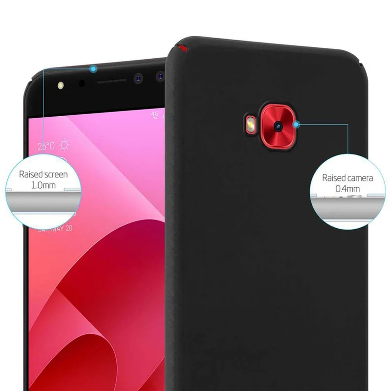 Cadorabo Hülle kompatibel mit Asus ZenFone 4 Selfie PRO Hard Case Schutzhülle in Metall Optik gegen Kratzer und Stöße