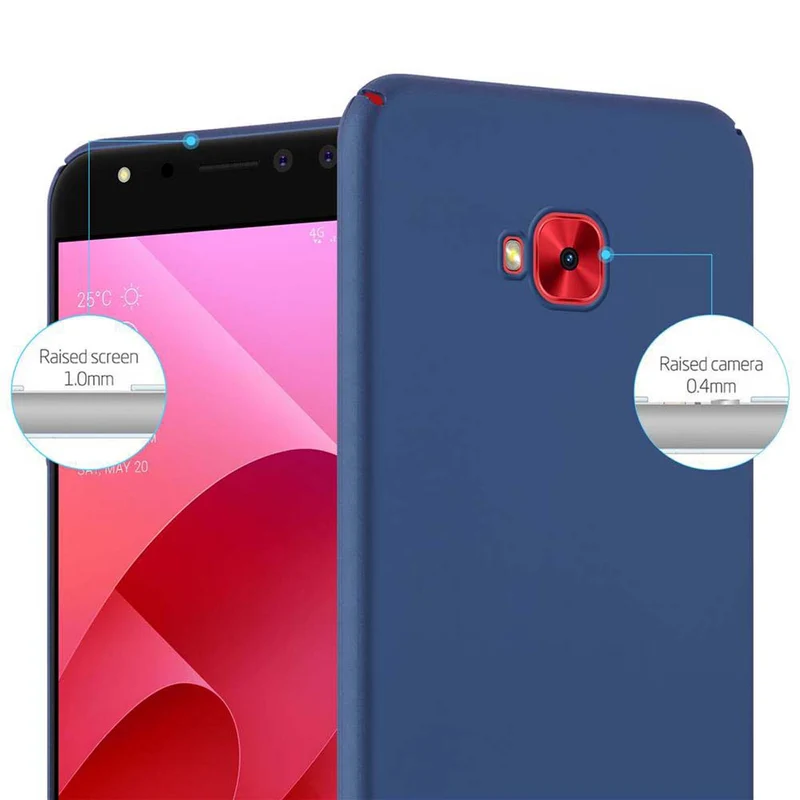 Cadorabo Hülle kompatibel mit Asus ZenFone 4 Selfie PRO Hard Case Schutzhülle in Metall Optik gegen Kratzer und Stöße