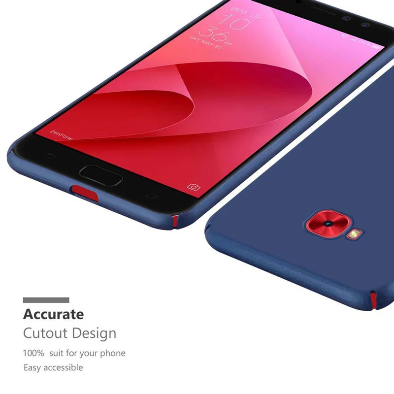 Cadorabo Hülle kompatibel mit Asus ZenFone 4 Selfie PRO Hard Case Schutzhülle in Metall Optik gegen Kratzer und Stöße