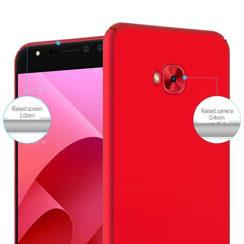 Cadorabo Hülle kompatibel mit Asus ZenFone 4 Selfie PRO Hard Case Schutzhülle in Metall Optik gegen Kratzer und Stöße