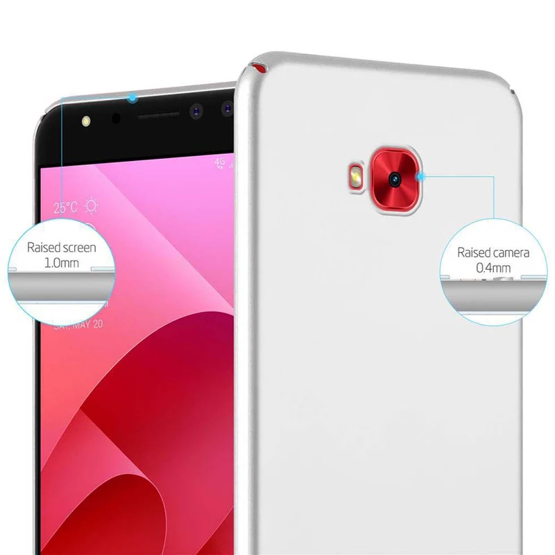 Cadorabo Hülle kompatibel mit Asus ZenFone 4 Selfie PRO Hard Case Schutzhülle in Metall Optik gegen Kratzer und Stöße