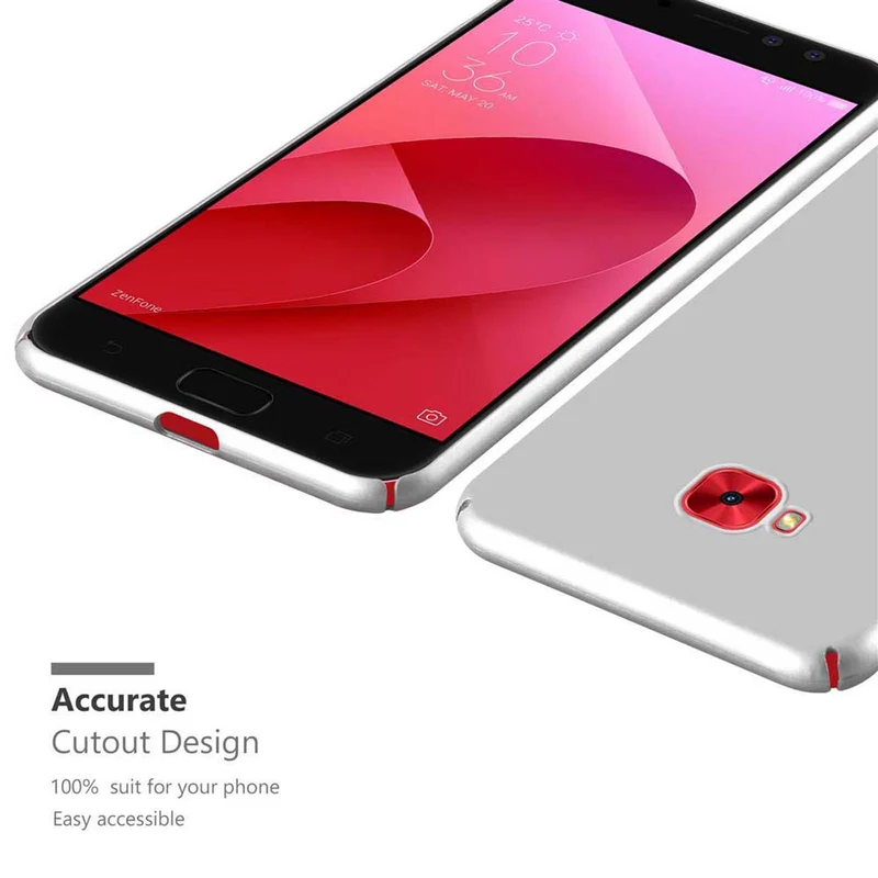 Cadorabo Hülle kompatibel mit Asus ZenFone 4 Selfie PRO Hard Case Schutzhülle in Metall Optik gegen Kratzer und Stöße