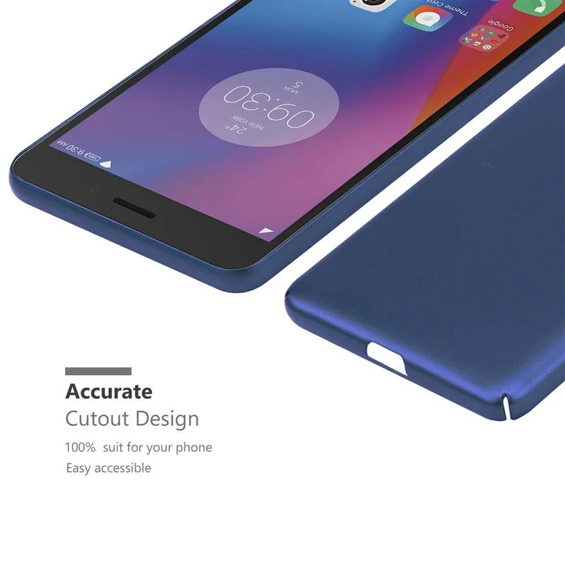 Cadorabo Hülle kompatibel mit Lenovo K6 / K6 POWER Hard Case Schutzhülle in Metall Optik gegen Kratzer und Stöße