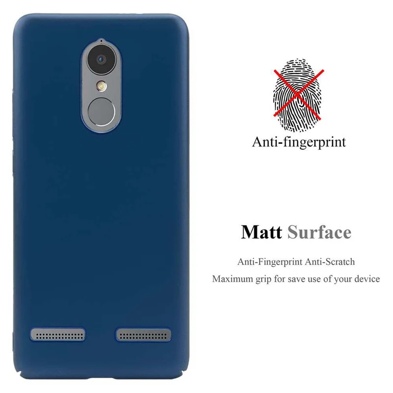 Cadorabo Hülle kompatibel mit Lenovo K6 / K6 POWER Hard Case Schutzhülle in Metall Optik gegen Kratzer und Stöße