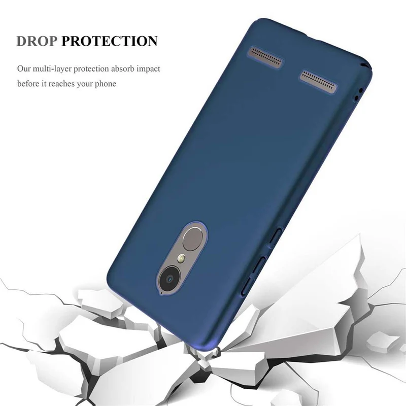 Cadorabo Hülle kompatibel mit Lenovo K6 / K6 POWER Hard Case Schutzhülle in Metall Optik gegen Kratzer und Stöße